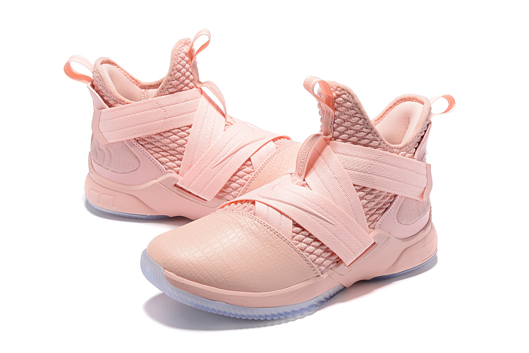 Men Nike Lebron James Soldier 12 Breast Cancer Shoes - Click Image to Close